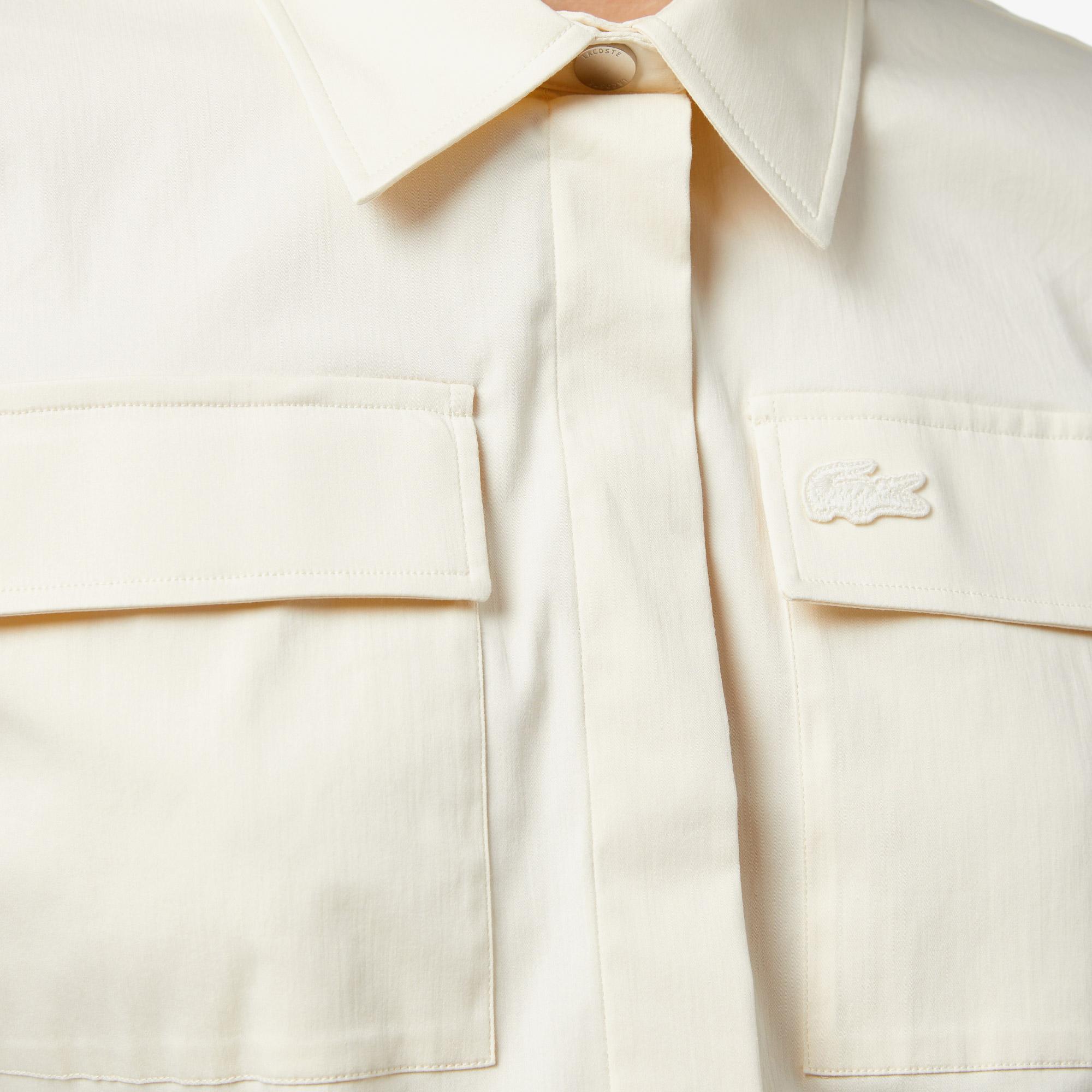 Kadın Kısa Kollu Bej Gömlek