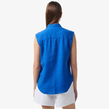  Kadın Kolsuz Lacivert Gömlek