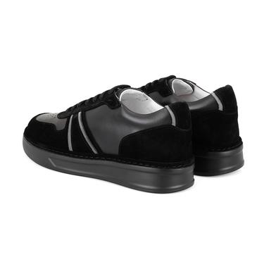  Kirk Siyah Erkek Deri Spor Ayakkabı