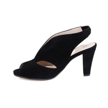  XXXUrsula Siyah Kadın Topuklu Süet DesaComfort Deri Sandalet