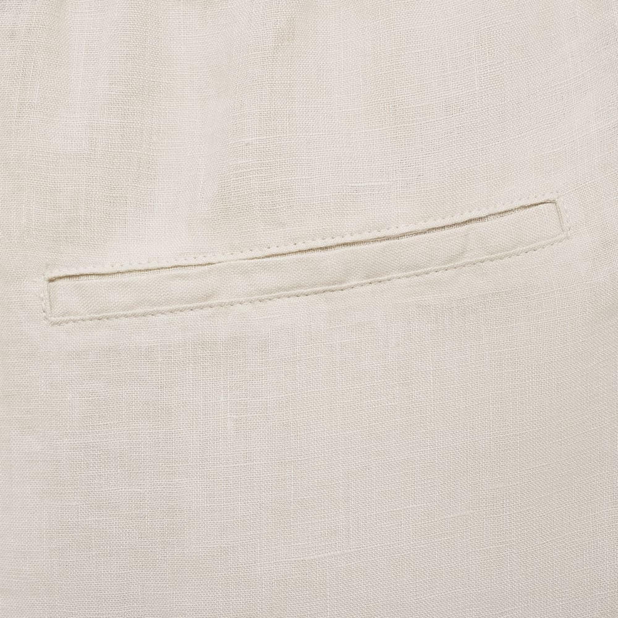 Mango Kadın Keten Jogger Pantolon Ekru