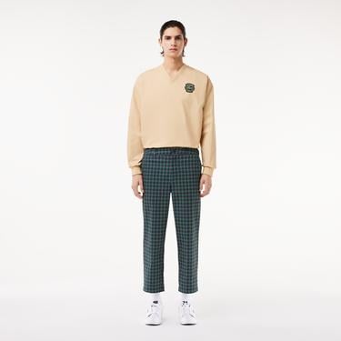  Erkek Straight Fit Chino Renkli Ekose Pantolon