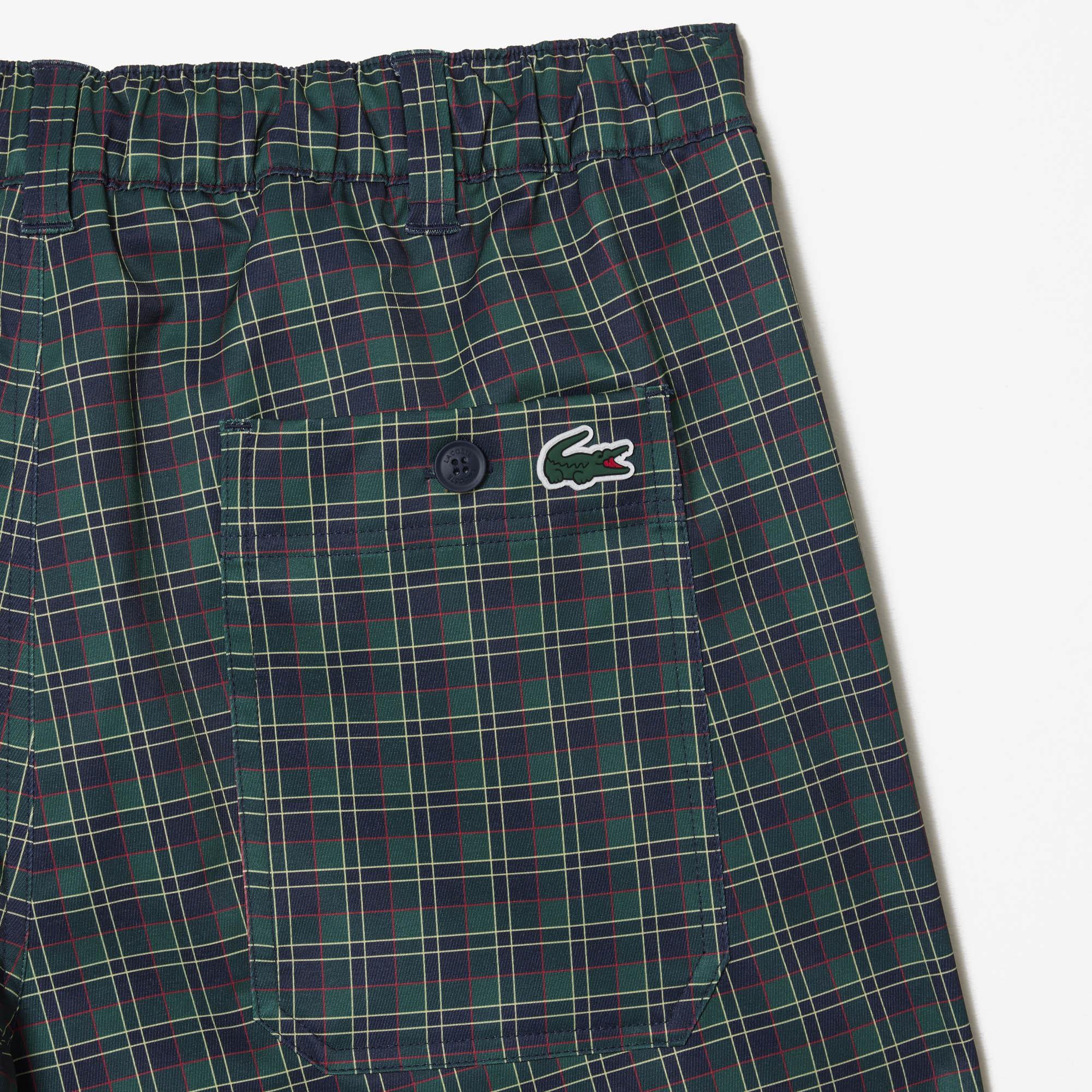 Erkek Straight Fit Chino Renkli Ekose Pantolon