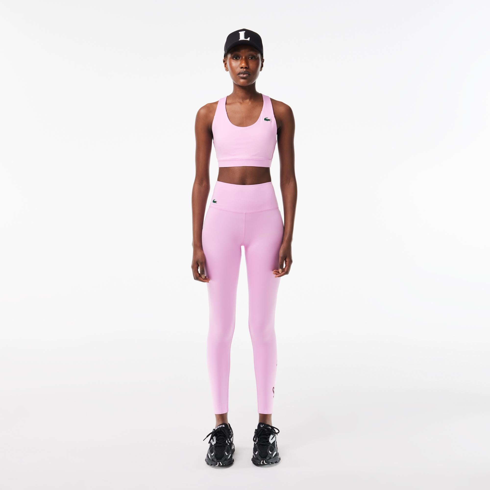 Kadın Slim Fit Baskılı Pembe Tayt