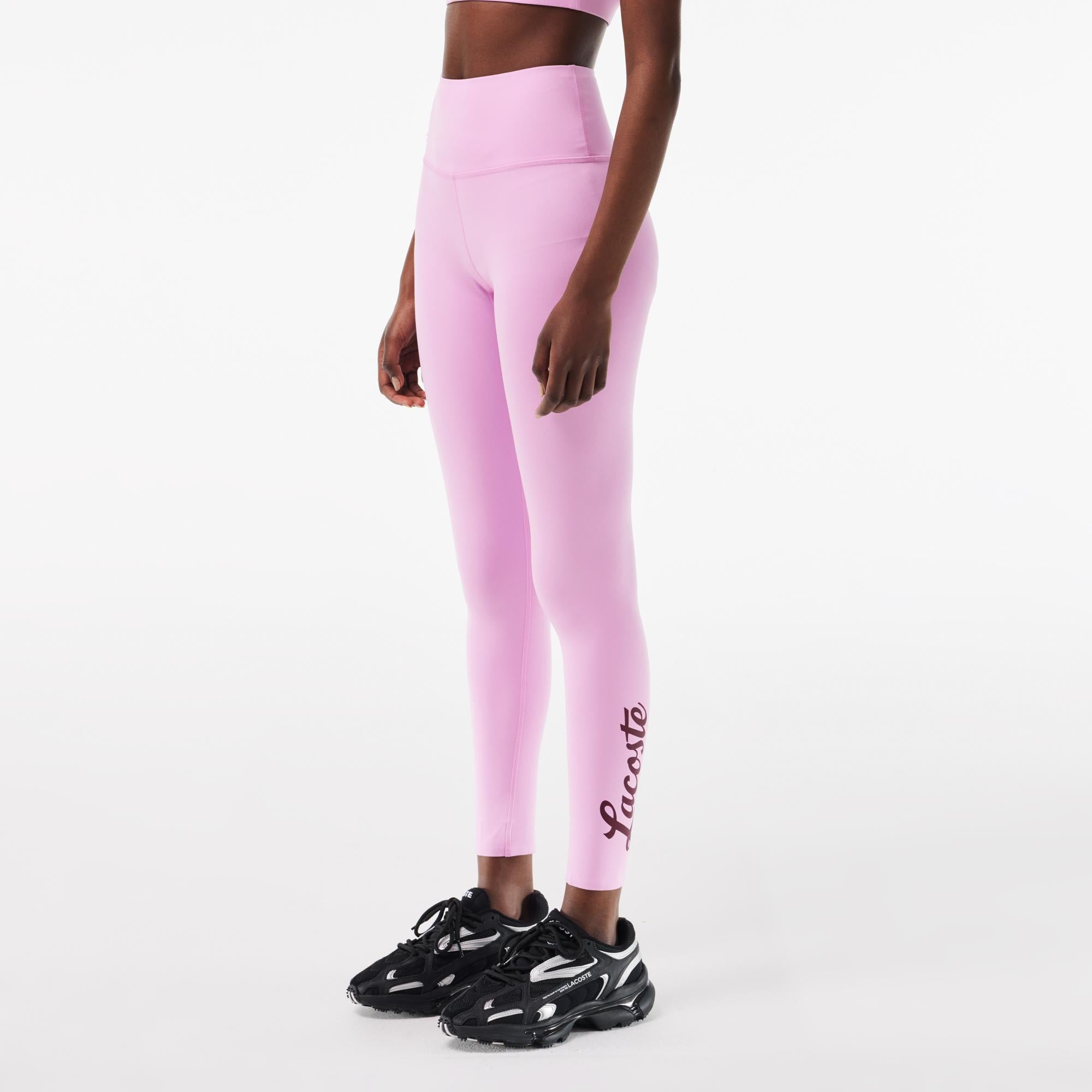 Kadın Slim Fit Baskılı Pembe Tayt