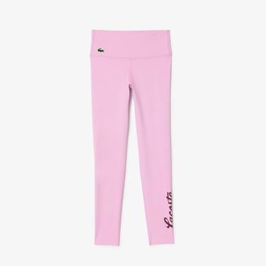  Kadın Slim Fit Baskılı Pembe Tayt