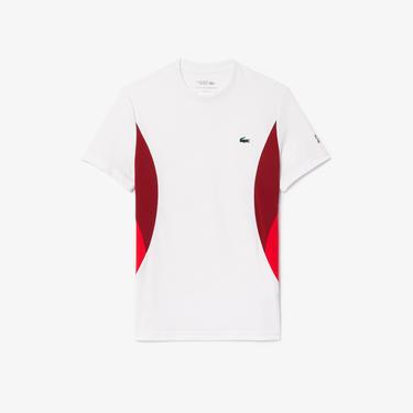  SPORT x Novak Djokovic Erkek Regular Fit Bisiklet Yaka Renk Bloklu Beyaz T-Shirt