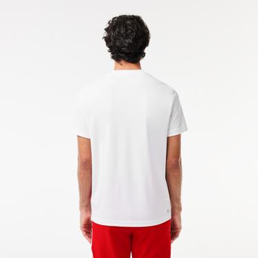  SPORT x Novak Djokovic Erkek Regular Fit Bisiklet Yaka Renk Bloklu Beyaz T-Shirt