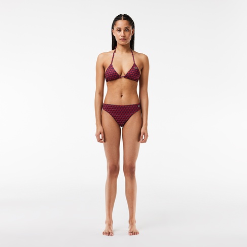  Kadın Monogram Bordo Bikini Altı