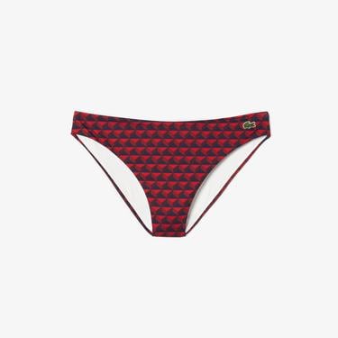  Kadın Monogram Bordo Bikini Altı