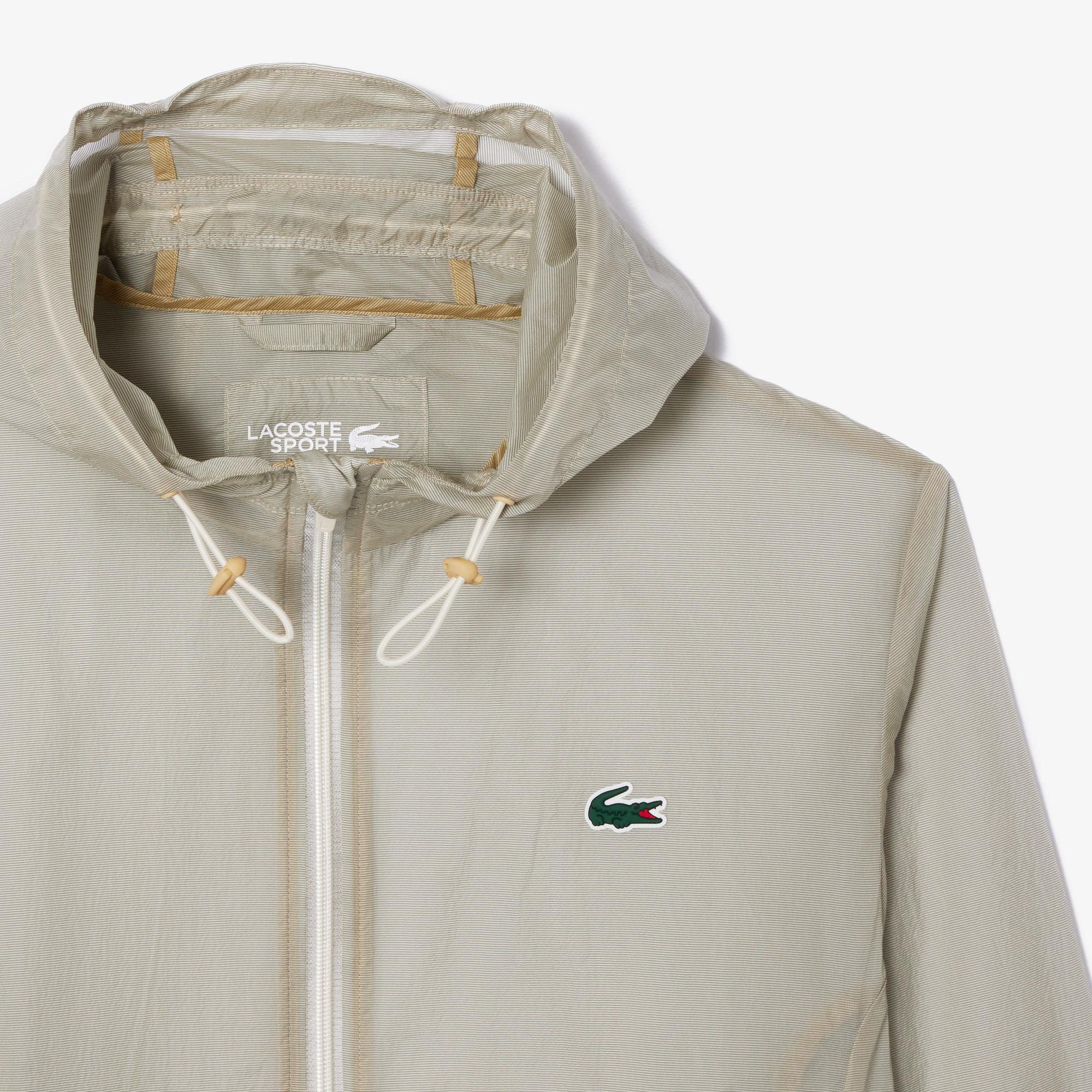 Erkek Kapüşonlu Krem Mont