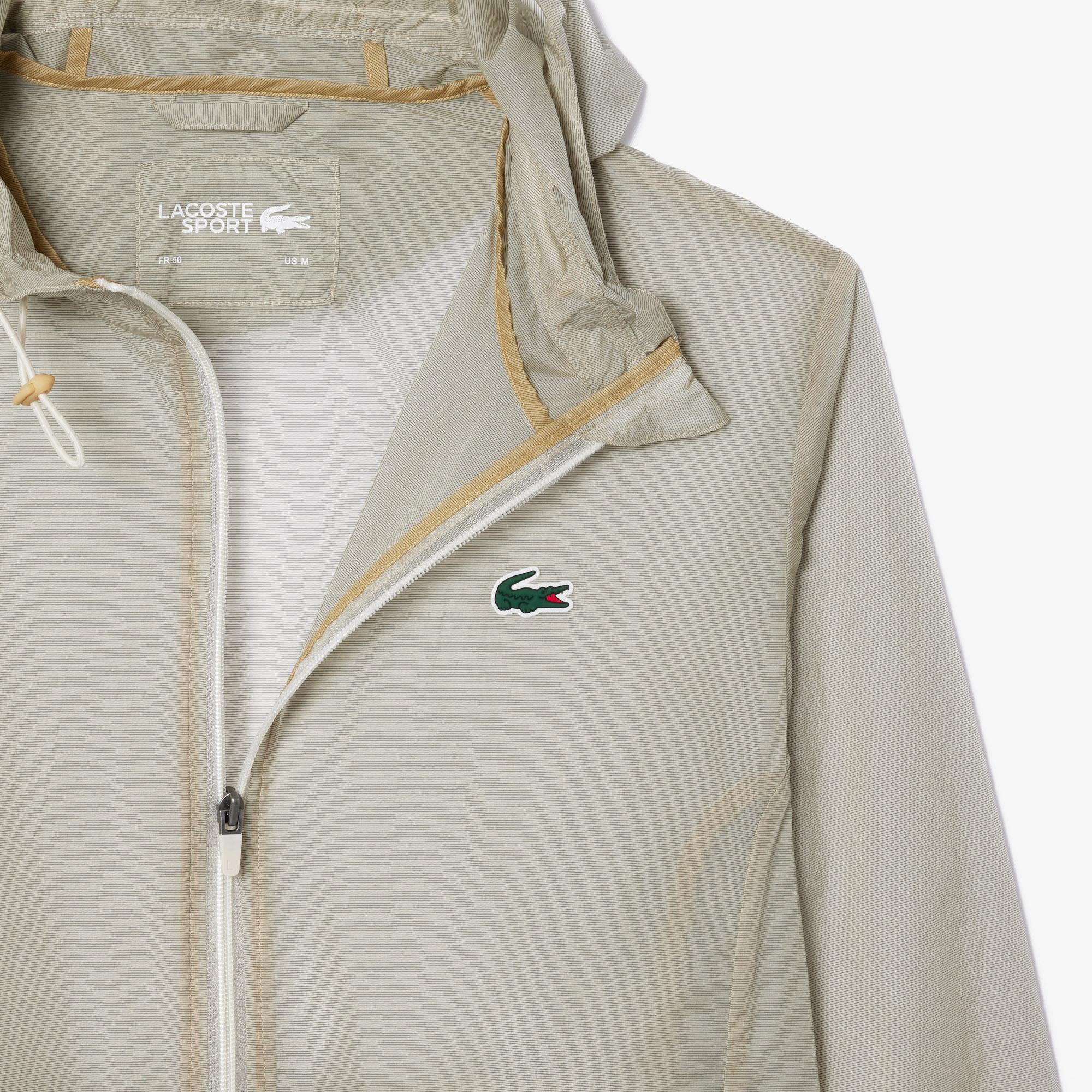 Erkek Kapüşonlu Krem Mont