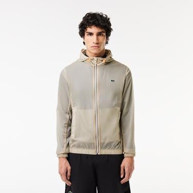  Erkek Kapüşonlu Krem Mont