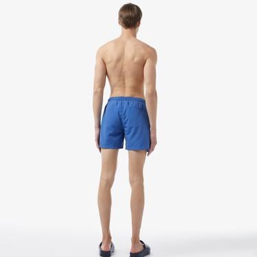  Erkek Renk Bloklu Mavi Mayo Şort