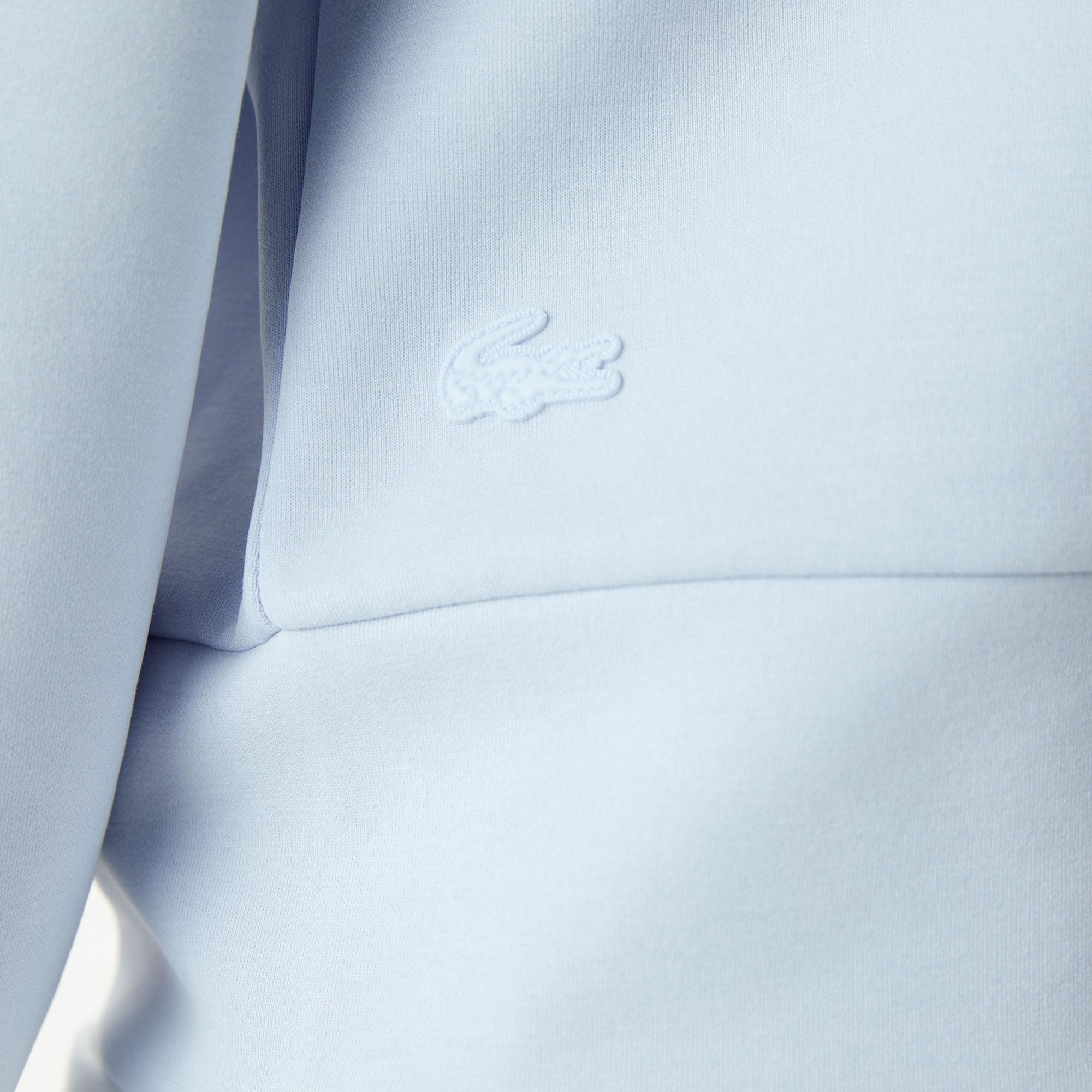 Kadın Relaxed Fit Kapüşonlu Baskılı Mavi Sweatshirt