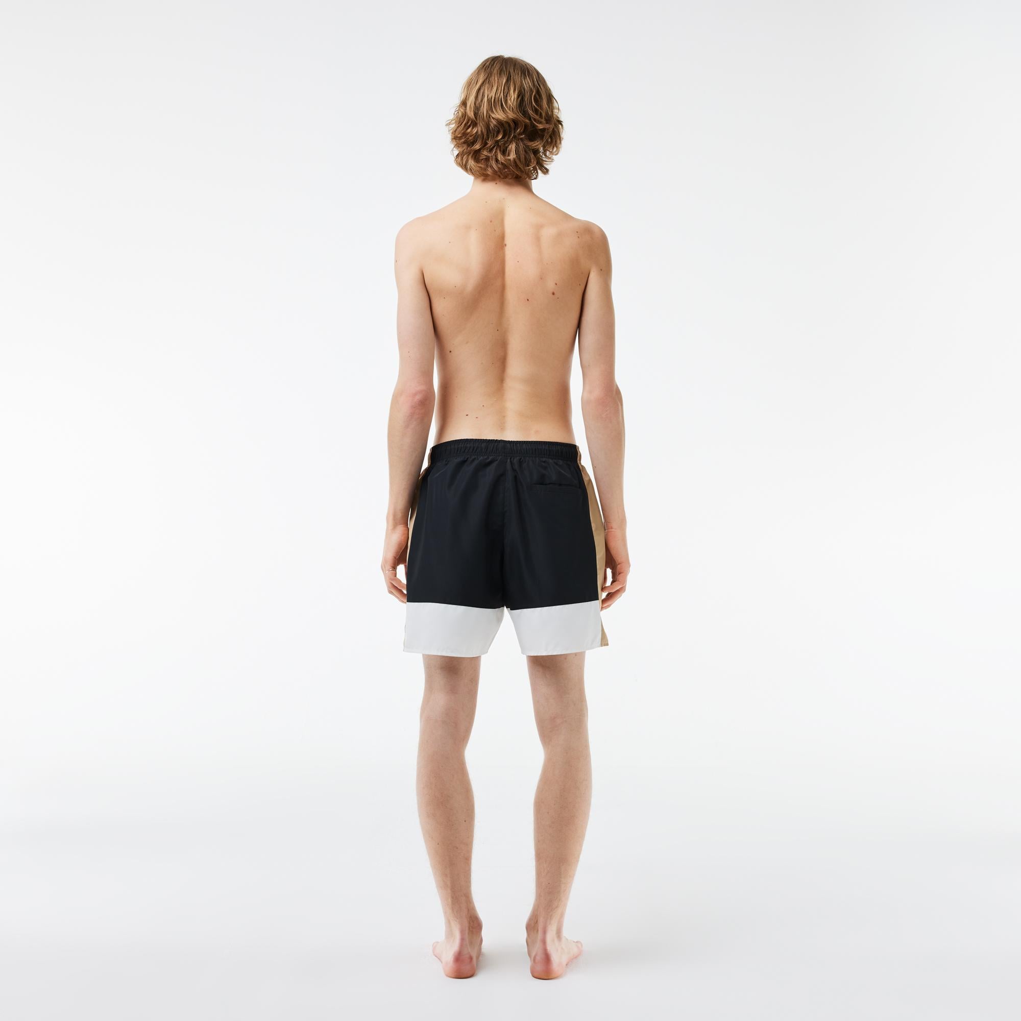 Erkek Renk Bloklu Siyah Mayo Şort