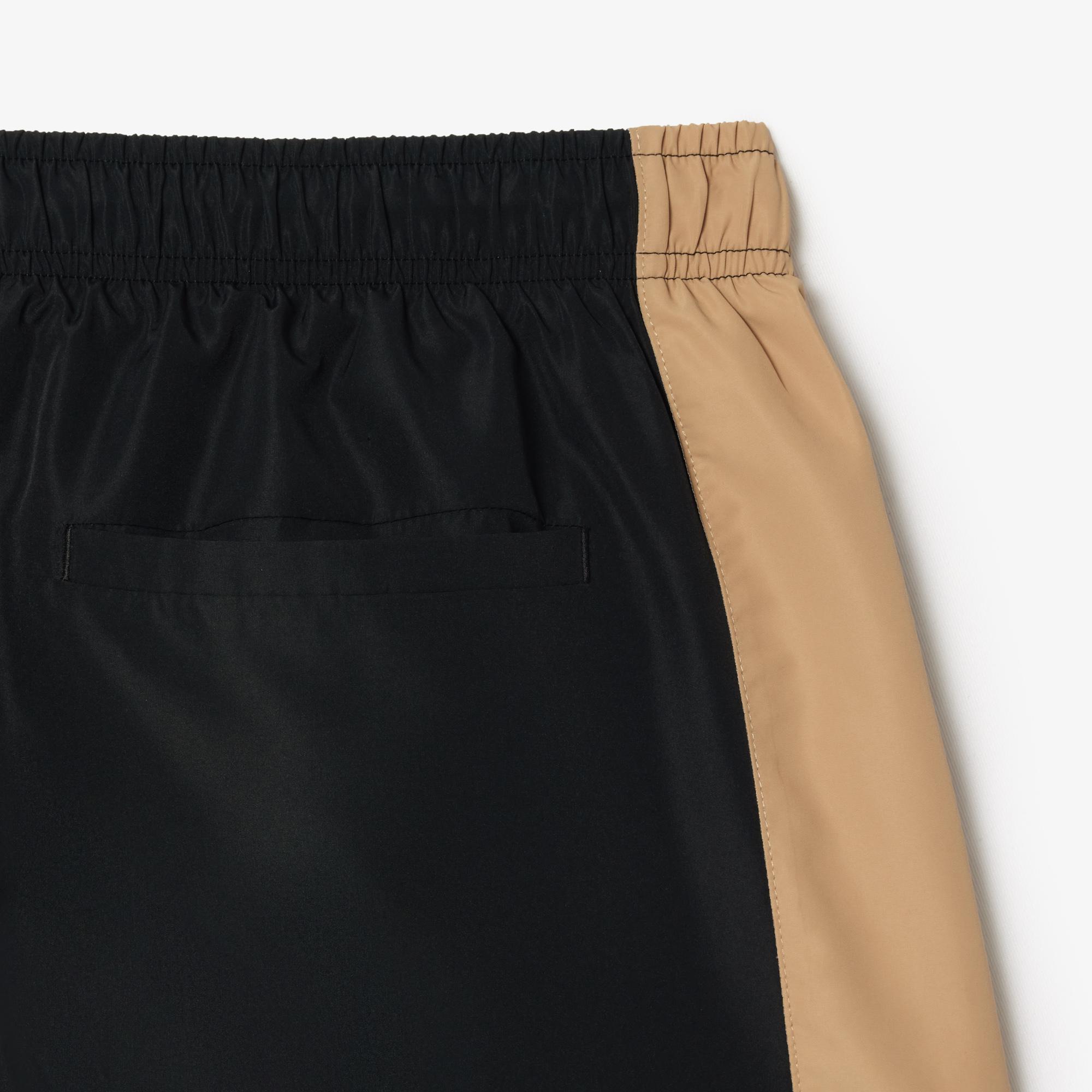 Erkek Renk Bloklu Siyah Mayo Şort