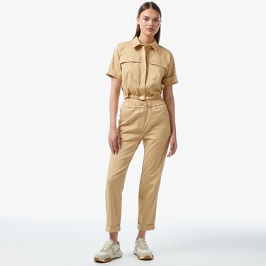  Kadın Kısa Kollu Kahverengi Gömlek