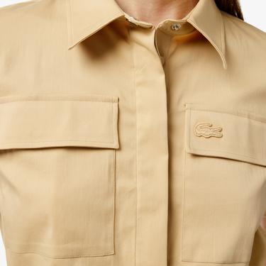  Kadın Kısa Kollu Kahverengi Gömlek