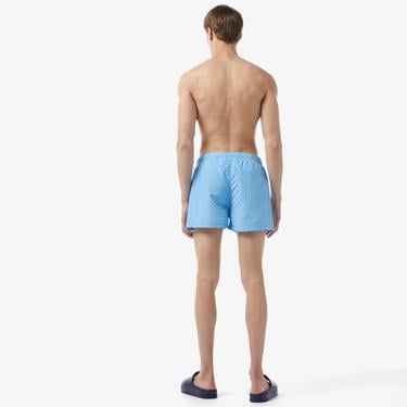  Erkek Desenli Mavi Mayo Şort