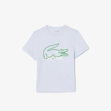  Çocuk Bisiklet Yaka Baskılı Mavi T-Shirt