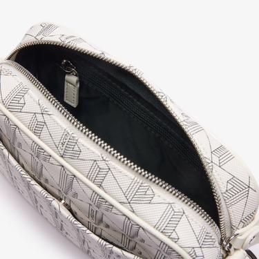  Lacoste Kadın Monogram Beyaz Postacı Çantası