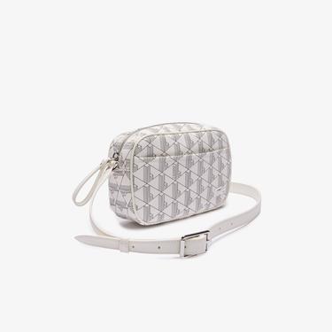  Lacoste Kadın Monogram Beyaz Postacı Çantası