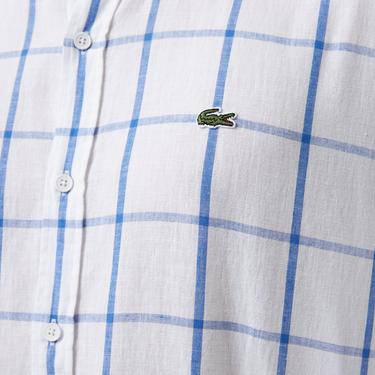  Erkek Regular Fit Ekose Mavi Gömlek