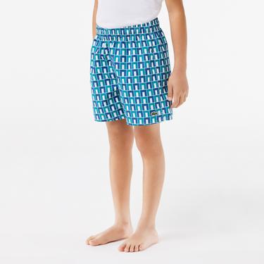  Monogram Erkek Çocuk Baskılı Renkli Mayo Şort