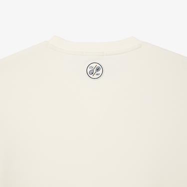  Roland Garros Unisex Relaxed Fit Bisiklet Yaka Beyaz Sweatshirt