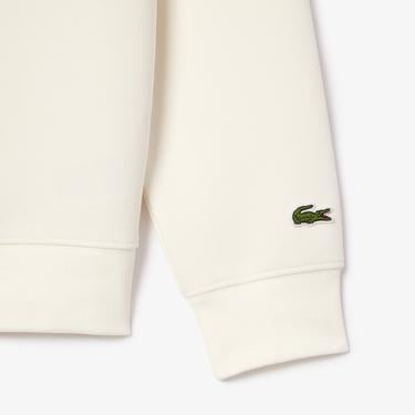  Roland Garros Unisex Relaxed Fit Bisiklet Yaka Beyaz Sweatshirt