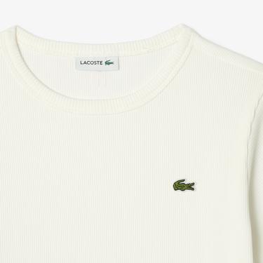  Lacoste Çocuk Bisiklet Yaka Beyaz T-Shirt