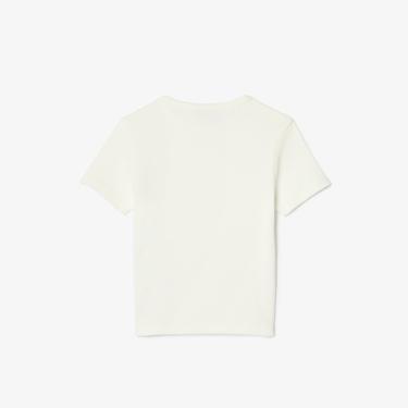  Lacoste Çocuk Bisiklet Yaka Beyaz T-Shirt