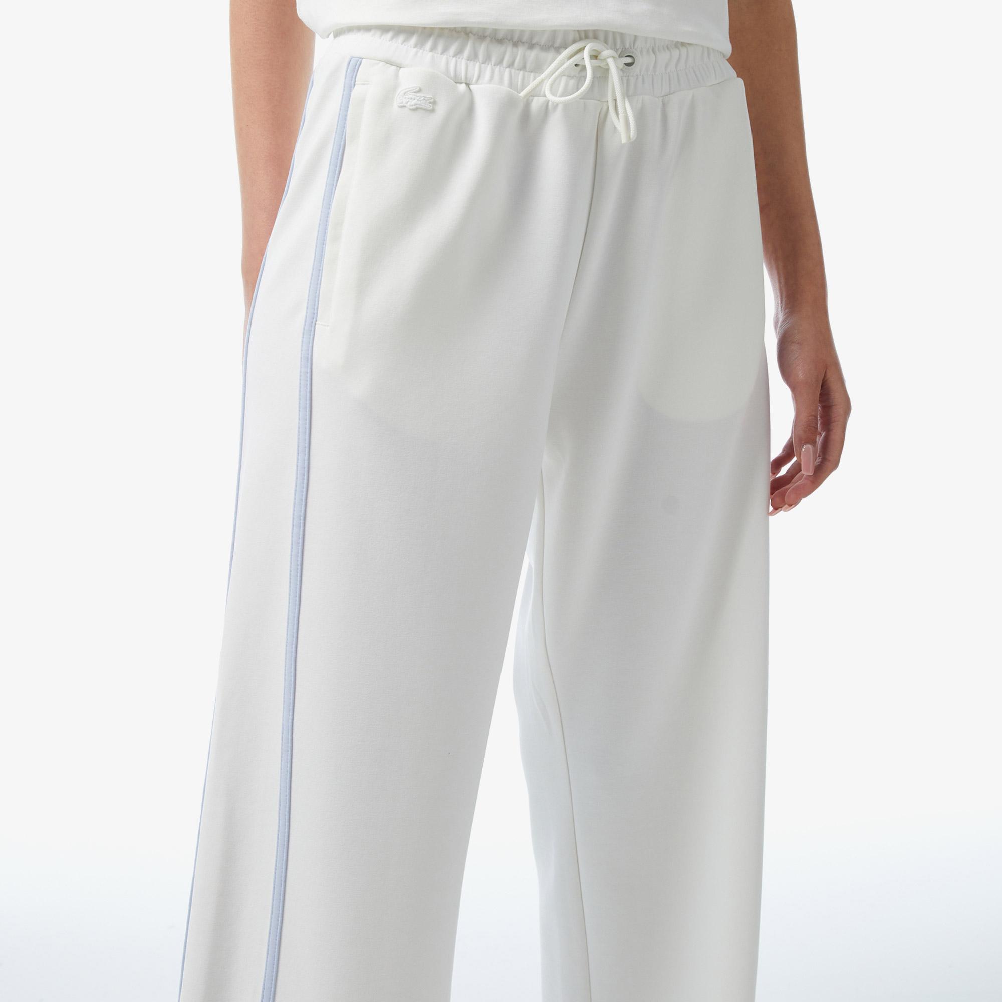 Kadın Flare Fit Beyaz Eşofman Altı