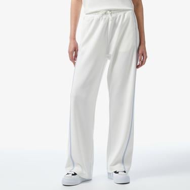  Kadın Flare Fit Beyaz Eşofman Altı