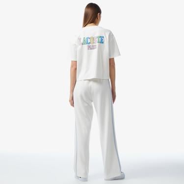  Kadın Flare Fit Beyaz Eşofman Altı