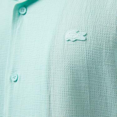  Erkek Relaxed Fit Kısa Kollu Yeşil Gömlek