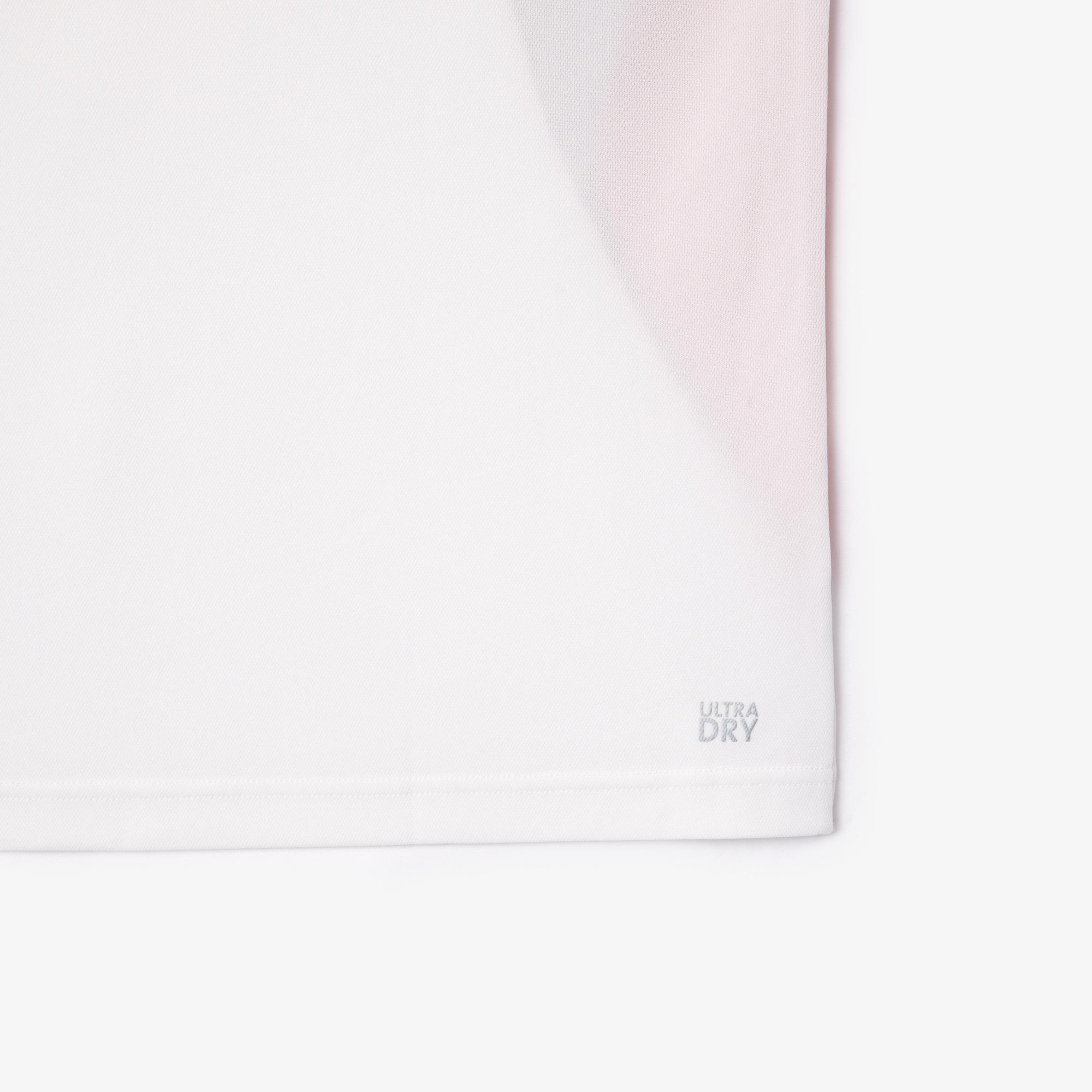 SPORT x Novak Djokovic Erkek Regular Fit Bisiklet Yaka Renk Bloklu Beyaz T-Shirt