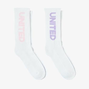  UNITED4 Classic Kadın Beyaz 2'li Çorap