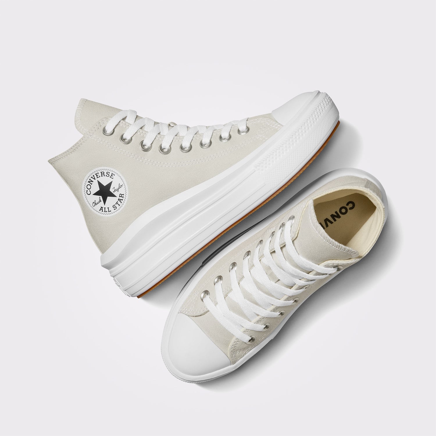Converse Converse Gri Chuck Taylor All Star Move Kadın Bej Platform Sneaker | FashFed Gri - 5. görsel