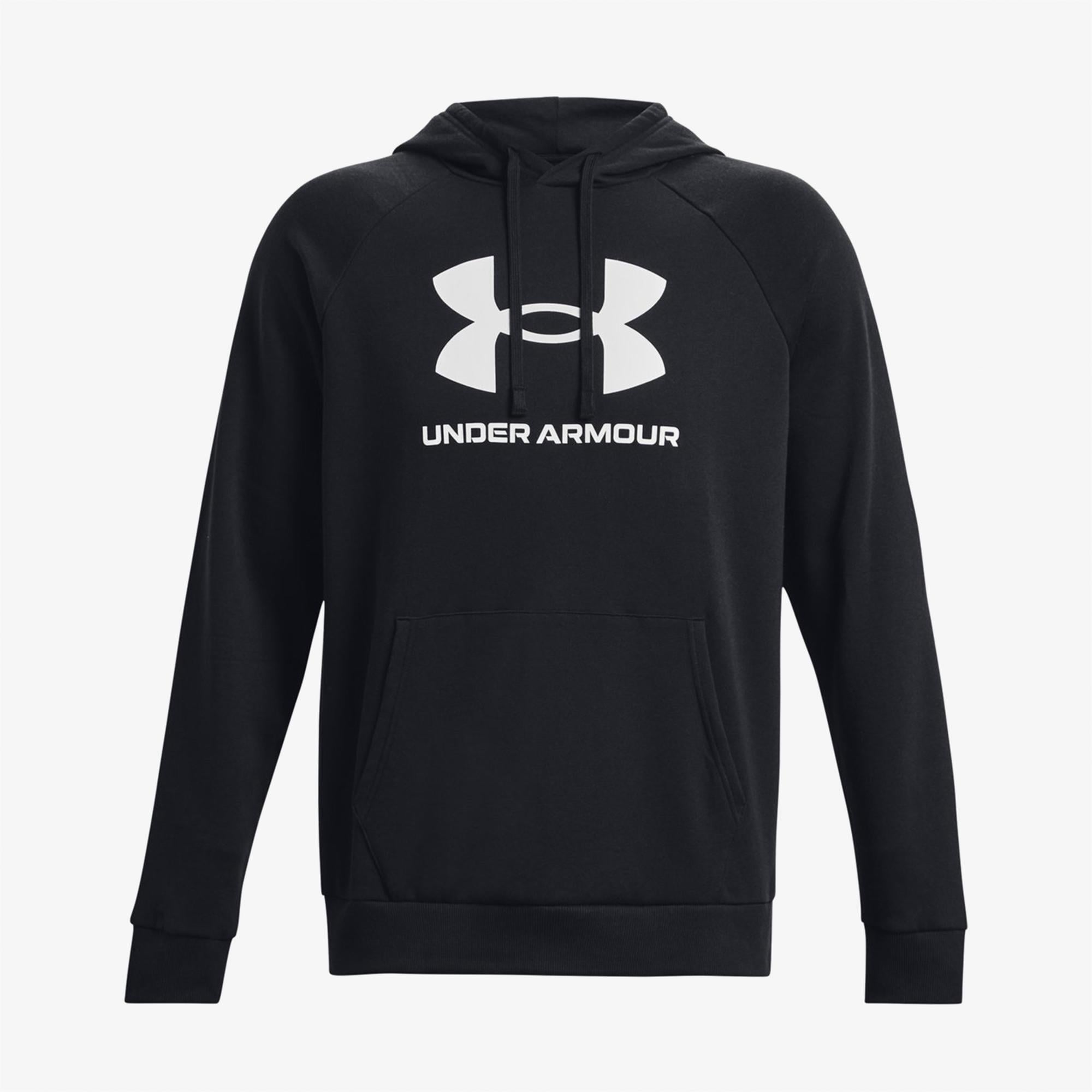Under Armour Rival Fleece Logolu Erkek Siyah Günlük Sweatshirt