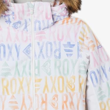  Roxy Jet Ski Çocuk Beyaz Kayak Montu