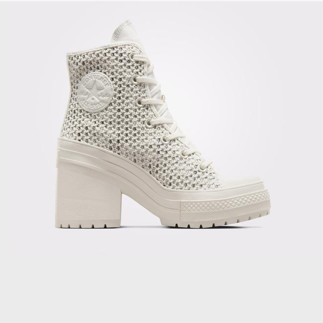  Converse Chuck 70 De Luxe Heel Unisex Krem Platform Sneaker