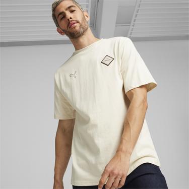  Puma Pl Summer Crew Erkek Krem T-Shirt