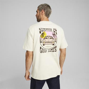  Puma Pl Summer Crew Erkek Krem T-Shirt