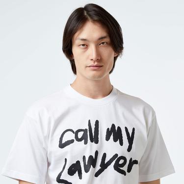  Market Scrawl My Lawyer Erkek Beyaz T-Shirt