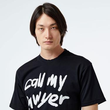  Market Scrawl My Lawyer Erkek Siyah T-Shirt