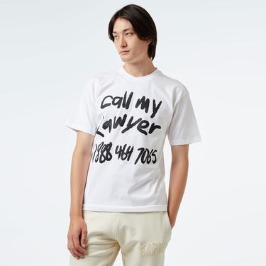  Market Scrawl My Lawyer Erkek Beyaz T-Shirt