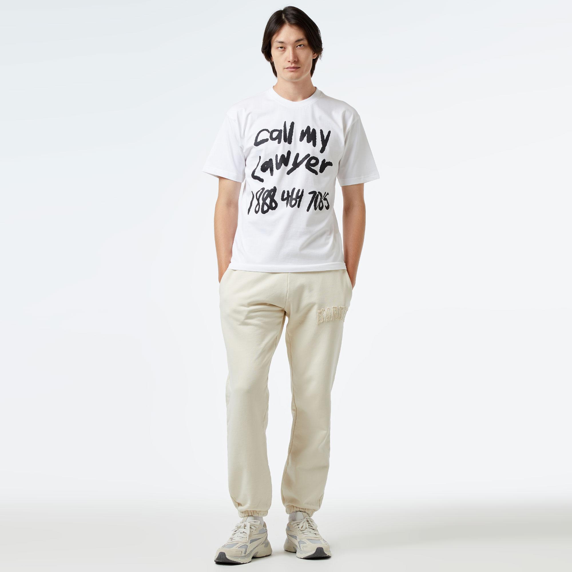 Market Scrawl My Lawyer Erkek Beyaz T-Shirt