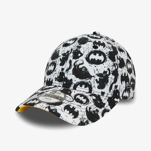  New Era Chyt Super Aop 9Forty Batman Çocuk Beyaz Şapka